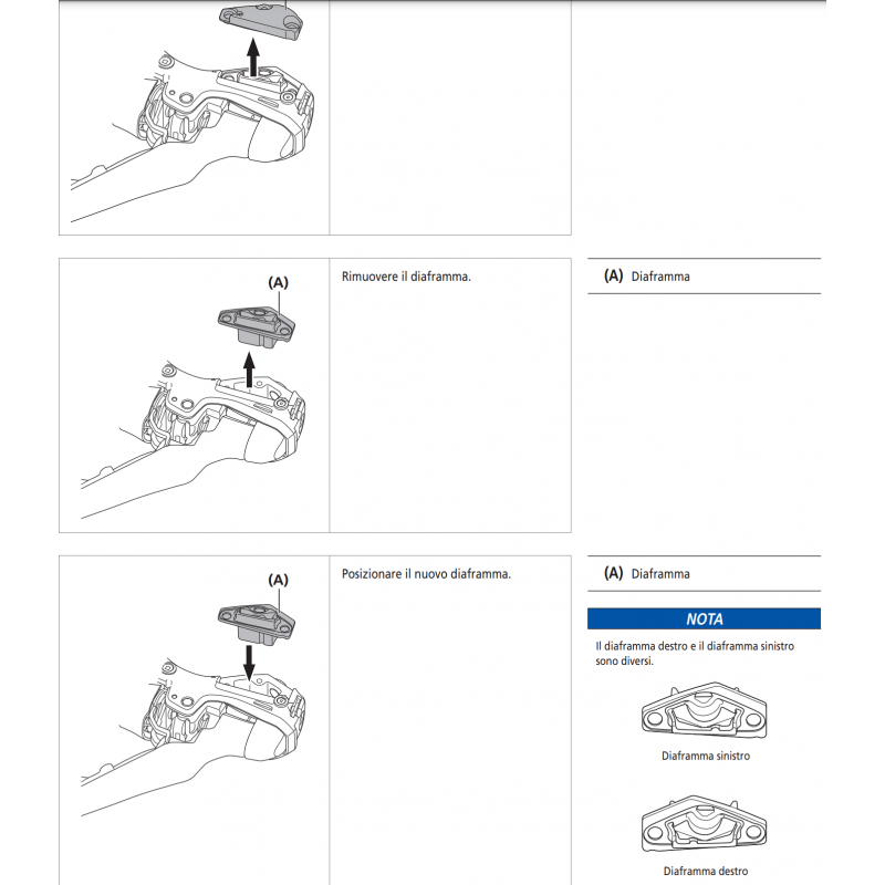 Diaframma Per Leva Destra Shimano ST-R9120